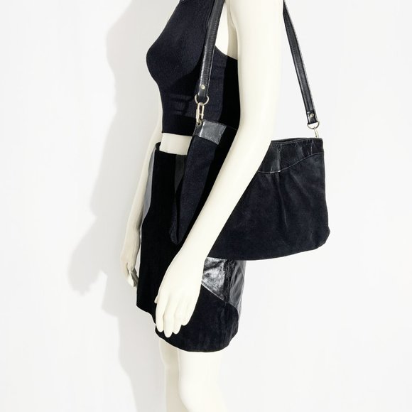 🇸🇪& OTHER STORIES BLACK SUEDE and LEATHER MINI SKIRT size 2 - Picture 13 of 15